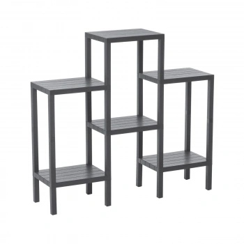6 RAFLI - GRİ MODÜLER ÜNİTE PLASTİK 108x100x29 cm (5324)