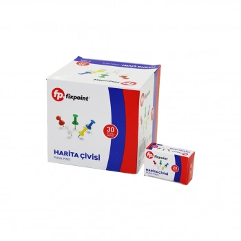 600 ADET HARİTA ÇİVİSİ RENKLİ = 20PCS X 30 (5324)