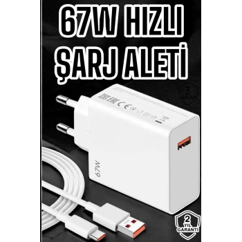 67W Şarj Aleti Turbo Hızlı Type-C Şarj