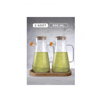 Standlı 2li Cam Yağdanlık