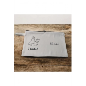Baskılı Kirli-Temiz Seyahat (Çorap) Torbası