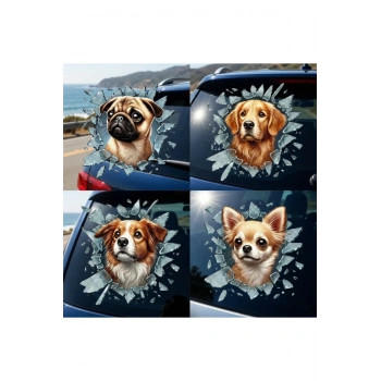 Fulcar Köpek Tasarımlı Araç Stickerı
