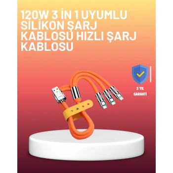Çinko Alaşımlı Uçlu 120 W Şarj Kablosu – Dolaşmaya Dayanıklı 1,2 m USB Kablo
