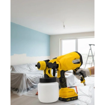 Profesyonel Akülü Püskürtme Tabanca Kablosuz Güçlü Boya Uygulama