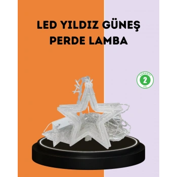 3x3 Metre Yıldız Peri Led Perde Işık Romantik Dekorasyon