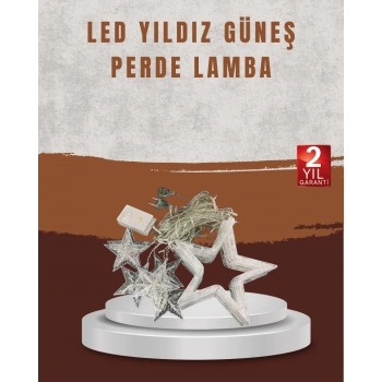 Yıldız Desenli Perde Tipi Peri Led 3x3 Metre Aydınlatma