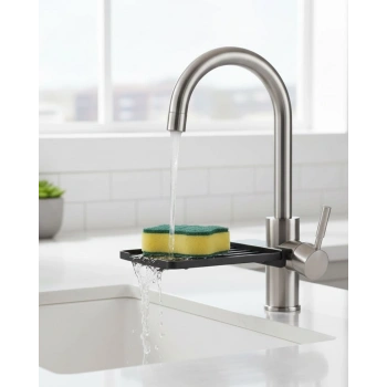 Musluğa Monte Süngerlik Damlama Özellikli Mutfak Organizatörü