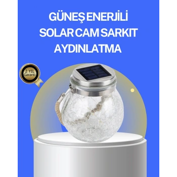 Bahçe ve Teras İçin Solar Cam Sarkıt LED Aydınlatma