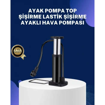 Ayakla Kullanılan Hava Pompası Araç ve Bisiklet İçin Uygun