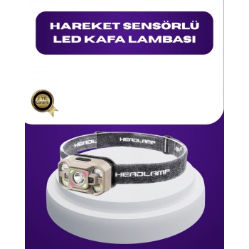 Wave Sensörlü LED Kafa Lambası Şarjlı Ayarlanabilir Işık