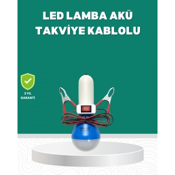 Aküden Çalışan 12V LED Ampul Taşınabilir Kullanım