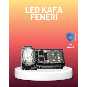3 Fonksiyonlu LED Far El Feneri Çalışma Lambası Uzun Pil Ömürlü