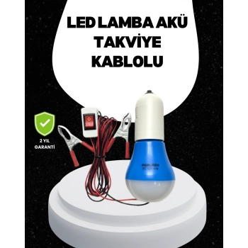 Araç Akü Bağlantılı 12V LED Ampul Pratik Işık Çözümü