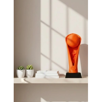 23cm Turuncu Basketbol Kupa Biblo Modern Ödül Dekor Ürünü