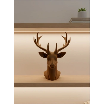 Dekoratif Kahverengi Geyik Biblo Salon ve Raf Dekoru