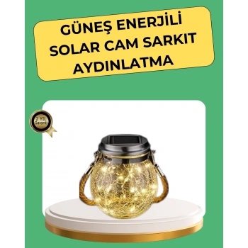 Solar Güneş Enerjili Dekoratif Cam Lamba