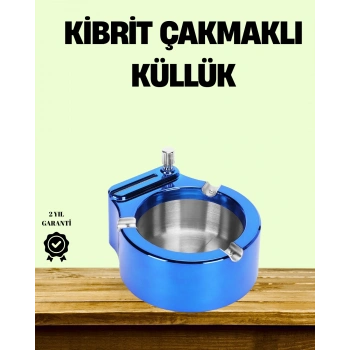 Çakmaklı Küllük Paslanmaz Çelik Şık Masa Aksesuarı