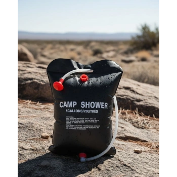 Taşınabilir Kamp Duşu Solar Isıtmalı 20 Litre Su Kapasiteli Hijyen Çözümü