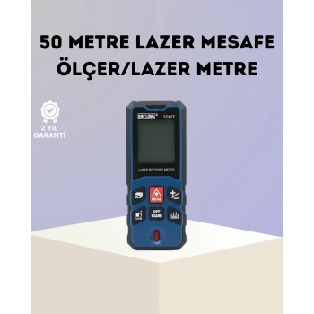 Lazer Metre 50 MT Hassas ve Hızlı Ölçüm Özellikli