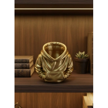 Gold Hoodie Kalemlik 10x10 cm Masa Üstü Düzenleyici