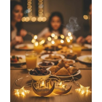 3 Metre Ramazan LED Saçak Işık Ev İçi Dekoratif Aydınlatma