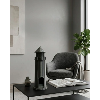 3D Siyah Deniz Feneri Dekoratif Obje Modern Ev ve Ofis Aksesuarı