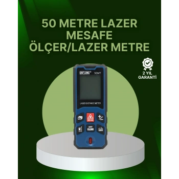 50 Metre Lazer Mesafe Ölçer Profesyonel Dijital Ölçüm Cihazı