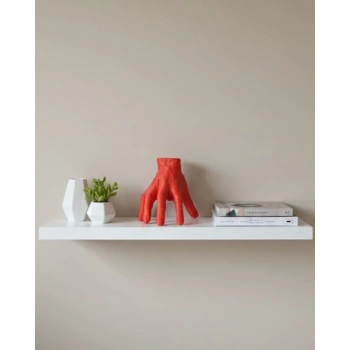 3D Kırmızı El Biblo 17x16 cm Sanatsal ve Dikkat Çekici Dekor