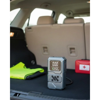 12.000 mAh Akü Takviye Destekli LED Işıklı Araç Kompresörü