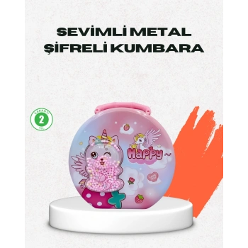 Mini Çocuk Para Kasası Güvenli Kilitli Birikim Kutusu