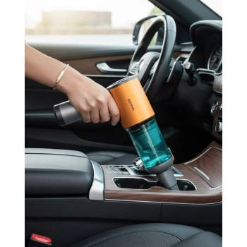 Araç İçi Mini El Süpürgesi Şarjlı Güçlü Vakum