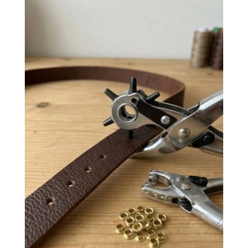 Deri Delme Aparatı 2li Kemer Çanta Ayakkabı Delme Pensesi Seti