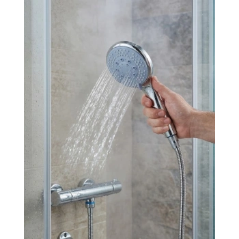 Spiral Hortumlu 4 Kademeli El Duşu Seti Duvar Askılı Banyo Duş Başlığı