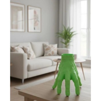 3D Yeşil El Biblo 27x22 cm Dikkat Çekici Ev Dekorasyonu