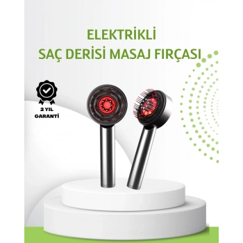 Şarjlı Saç Derisi Masaj Cihazı Kırmızı Işık ve 3D Tarak Dişli