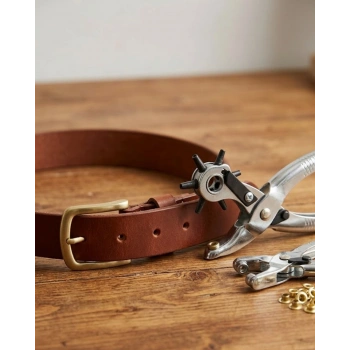 Kemer Delme Aparatı 2li Set Deri Kemer Çanta Ayakkabı Delme Pensesi