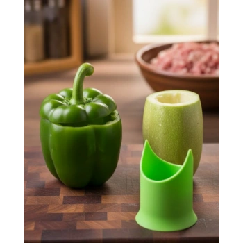 Kabak ve Biber Oymaya Uygun Hijyenik İç Temizleme Aparatı