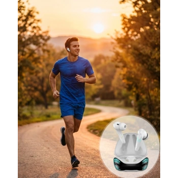 Bluetooth 5.1 Oyuncu Kulaklığı  Gaming Kulaklık iPhone 13 iPhone 15 Samsung S21 Xiaomi Note 12 Uyumlu