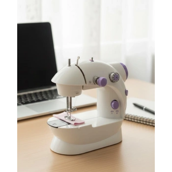 Ev Tipi Mini Dikiş Makinesi Ayarlanabilir Hız ve Işıklı