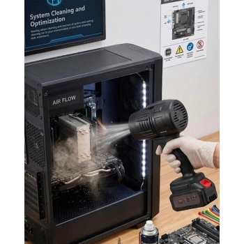 Kablosuz Yaprak Üfleyici Bahçe ve Araç Temizleme Hava Üfleme Makinesi