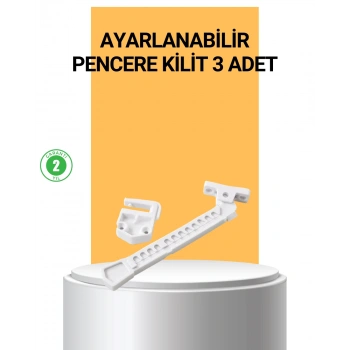 Pencere Cam Emniyet Kilidi Açılma Sınırlayıcı Set