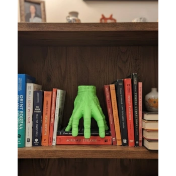 3D Modern Yeşil El Heykeli 27x22 cm Raf ve Konsol Üstü Dekor