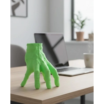 3D Yeşil El Tasarım Dekor 27x22 cm Büyük Boy Şık Obje