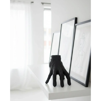 3D Siyah El Biblo 27x22 cm İddialı Ev Dekorasyonu