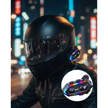 IPX6 Su Geçirmez Intercom 1000m Bağlantı 1000mAh Batarya RGB Işıklı