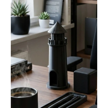 Dekoratif 3D Deniz Feneri Siyah Marin Stil Ev Dekorasyon Ürünü