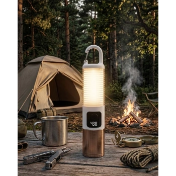 Taşınabilir LED Kamp Feneri USB Şarjlı Yüksek Parlaklık 500 Lümen Güç Göstergeli
