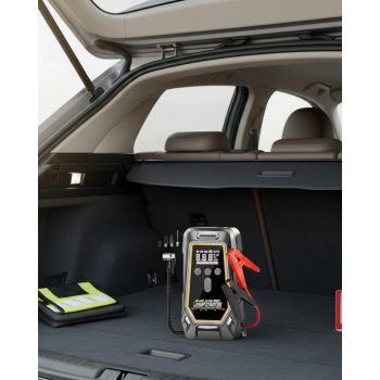 Araçlar İçin Akü Takviye ve Dijital Hava Kompresörü 16000 mAh