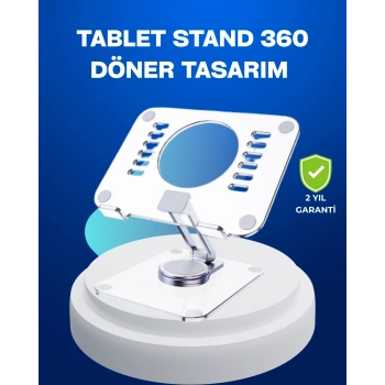 Katlanabilir Tablet Standı Ayarlanabilir Kaymaz Şeffaf Tasarım