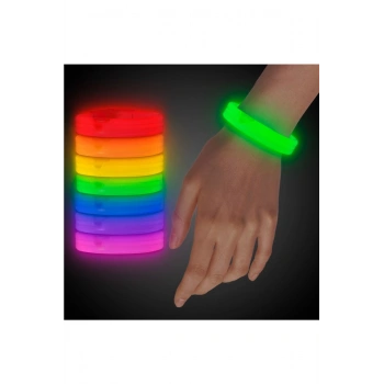 Glow Partisi Glow Ekstra Kalın Fosforlu Bileklik 6 Renk 6 Adet (5324)